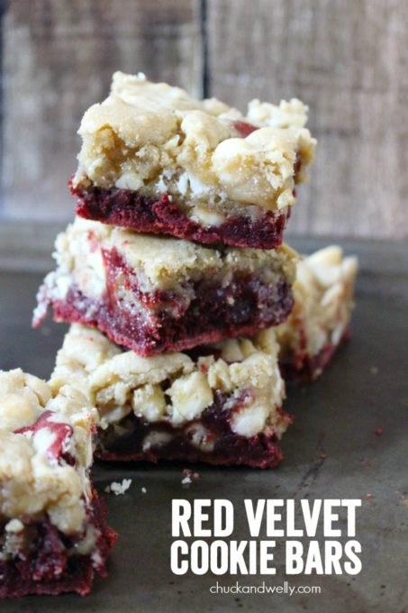 Red Velvet Cookie Bars