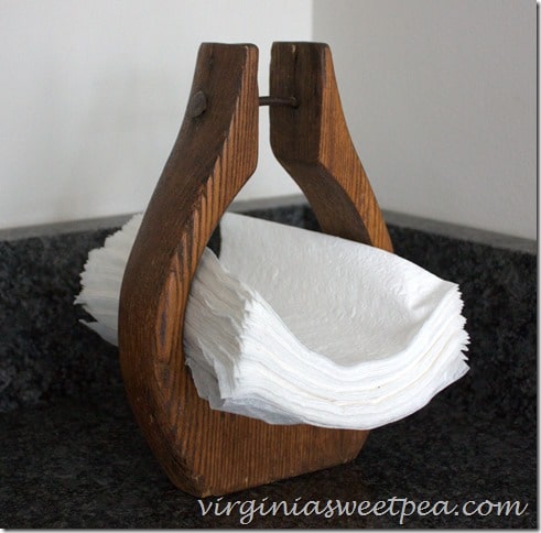 An Old Wooden Stirrup Makes the Perfect Napkin Holder