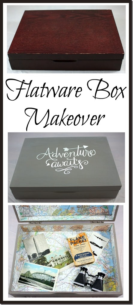 Flatware Box Makeover - A thrifted flatware box gets a new look. virginiasweetpea.com