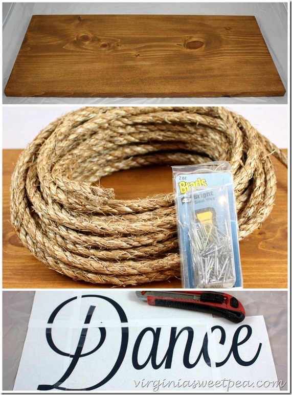 Materials for DIY Rope Word Art