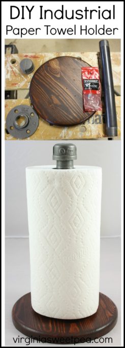 DIY Industrial Style Paper Towel Holder