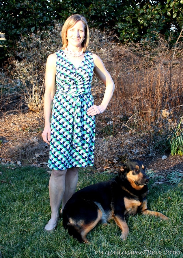 Stitch Fix Review for March 2016 - Donna Morgan Jade Jersey Vneck Dress with Sherman Skulina