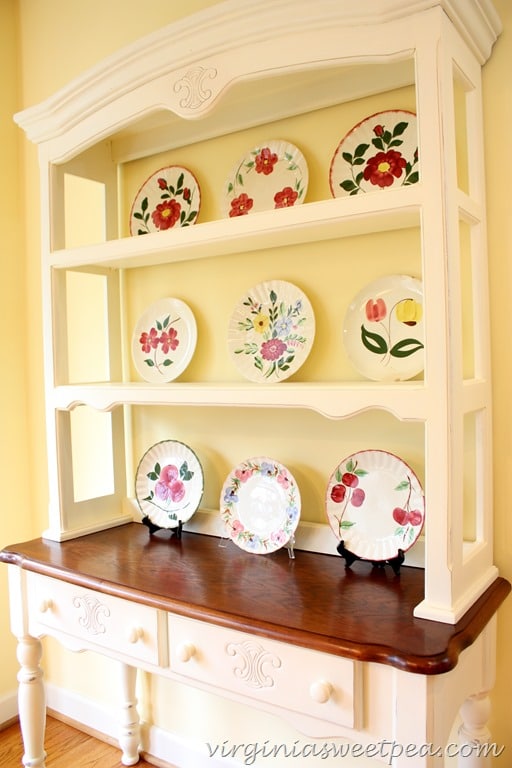 Blue Ridge Pottery in Farmhouse Style Hutch