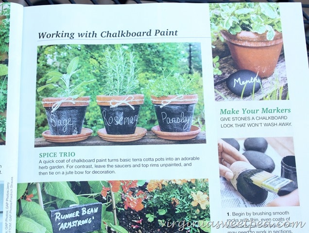 Chalkboard Painted Pots in Flea Market Outdoors Magazine