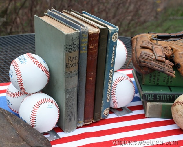 DIY Baseball Bookends - Learn how to make a set for your home. virginiasweetpea.com