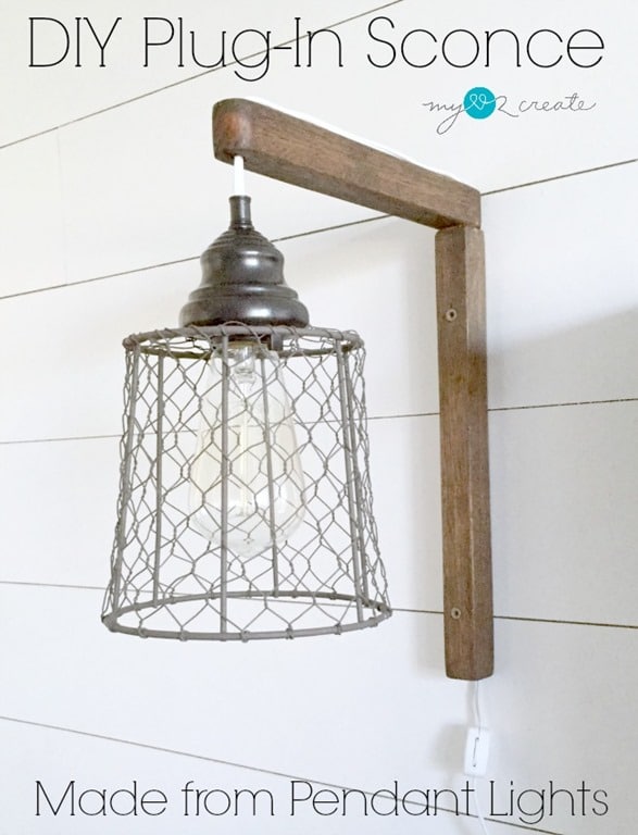 DIY plug in sconce pin, MyLove2Create