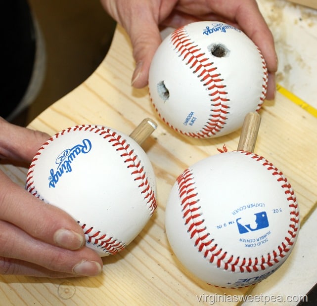 How to Make Baseball Bookends 