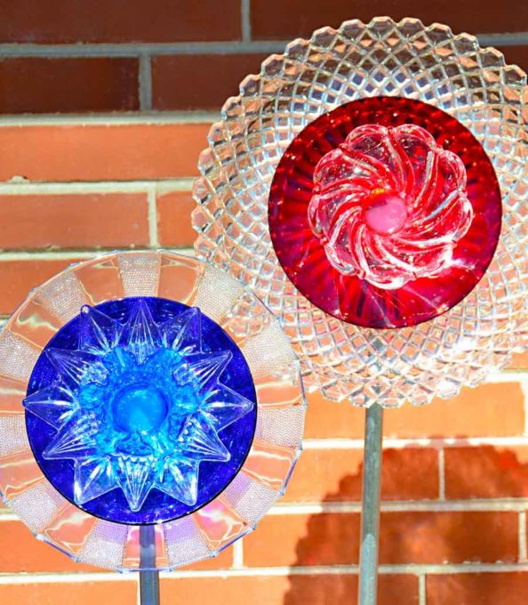 Glass Flowers Made from Plates