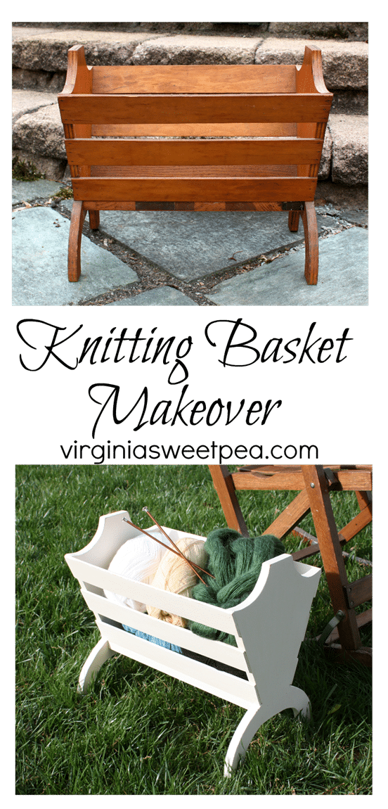 A Goodwill Found Knitting Basket Gets a Makeover - virginiasweetpea.com