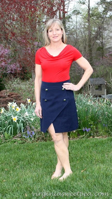 April 2016 Stitch Fix - 41Hawthorne Piper Asymmetrical Hem Skirt