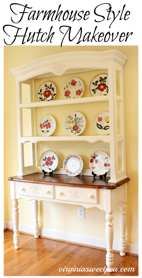 Farmhouse Style Hutch Makeover by virginiasweetpea.com