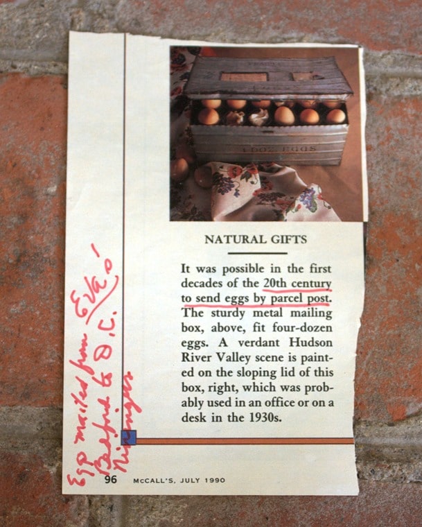 Antique Egg Shipping Crate - Featured in McCall's July 1990 issue.