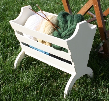 Wooden Knitting Basket Makeover