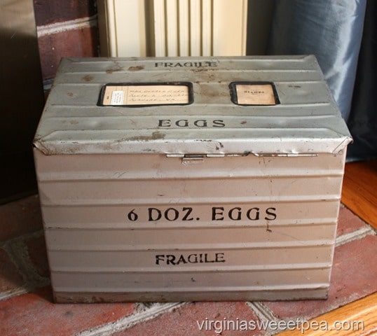 Vintage Egg Shipping Crate - Eggs were shipped from the farm to family in the city in crates like this in the 1900's. virginiasweetpea.com