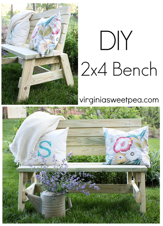 Learn how to make an easy and comfortable DIY 2x4 bench