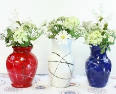 Patriotic Flower Vases – Thrift Store Decor Upcycle Challenge