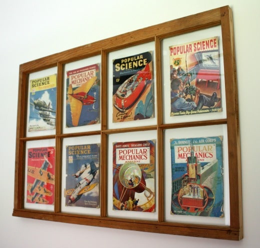 How to Display Vintage Magazine Covers Using a Window