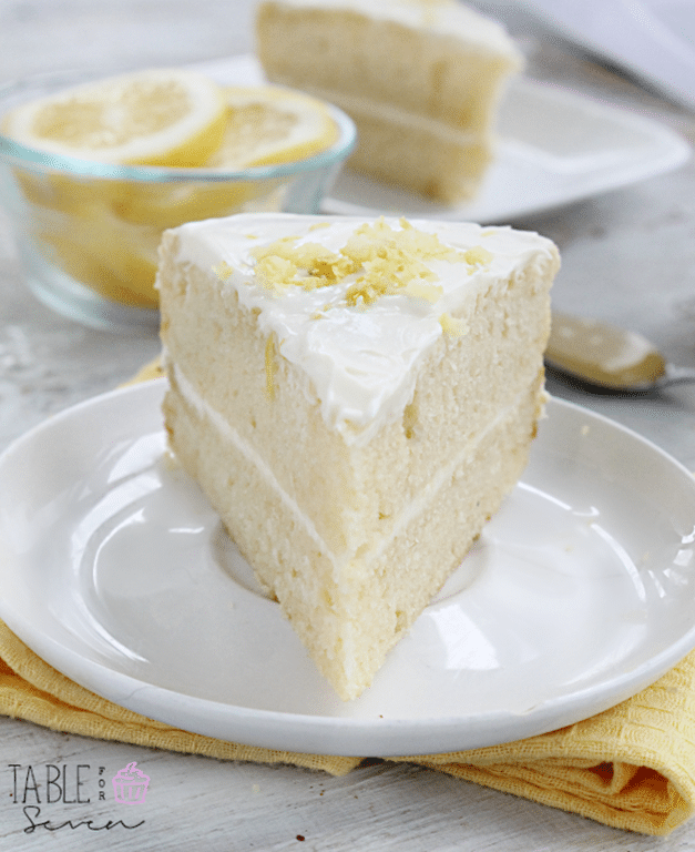 Lemon Layer Cake with Homemade Lemon Curd and Mascarpone Frosting