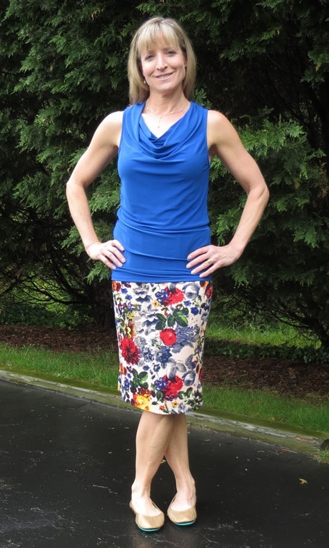 May 2016 Stitch Fix Review -Pixley Eve Floral Skirt with 41Hawthorne top. virginiasweetpea.com