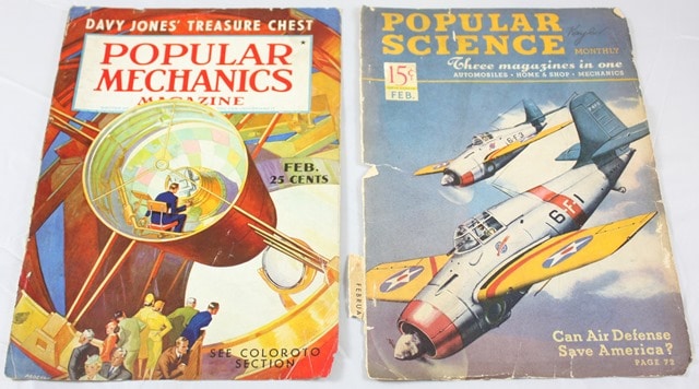 Popular Science and Popular Mechanics Magazines from 1938-41