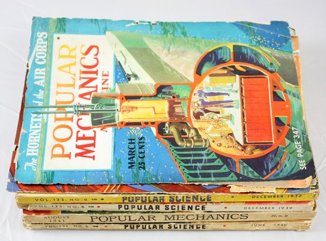 Vintage Popular Mechanics and Popular Science Magazines 1938-1941