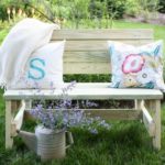 Learn how to make an easy and comfortable DIY 2x4 bench. virginiasweetpea.com