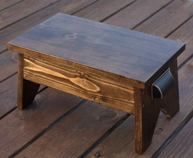 DIY Wooden Footstool - Get the plans to make your own. virginiasweetpea.com