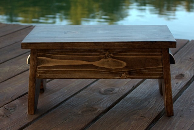 How to Make a Wooden Footstool - Get the plans to make your own! - virginiasweetpea.com