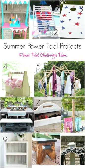 Summer Power Tool Projects from the Power Tool Team Challenge Girls - These are projects that you can make!  virginiasweetpea.com