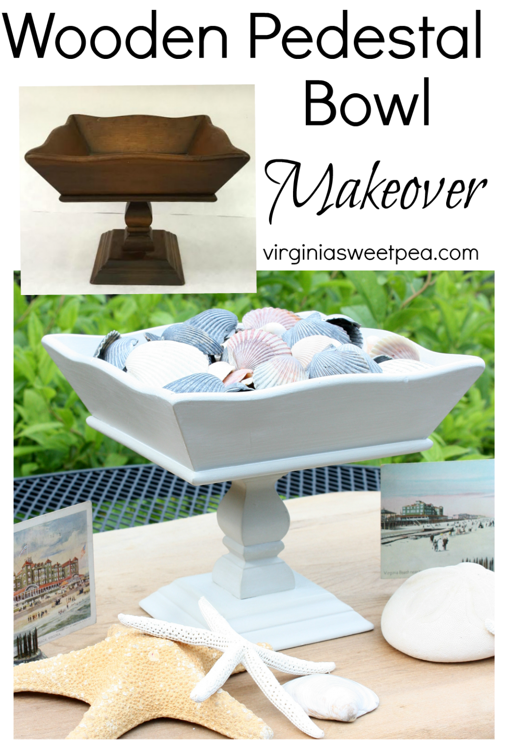 Pedestal Bowl Makeover Thrift Store Upcycle Challenge Sweet Pea