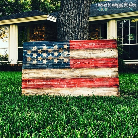 american flag pallet art