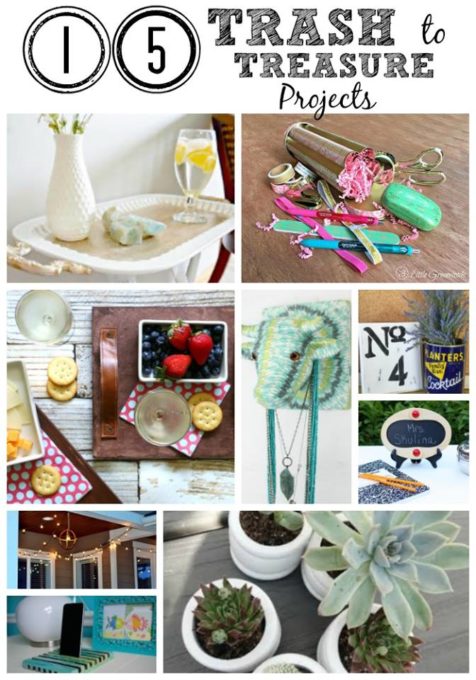 Get inspired by 15 Trash to Treasure projects made with items found at the thrift store.