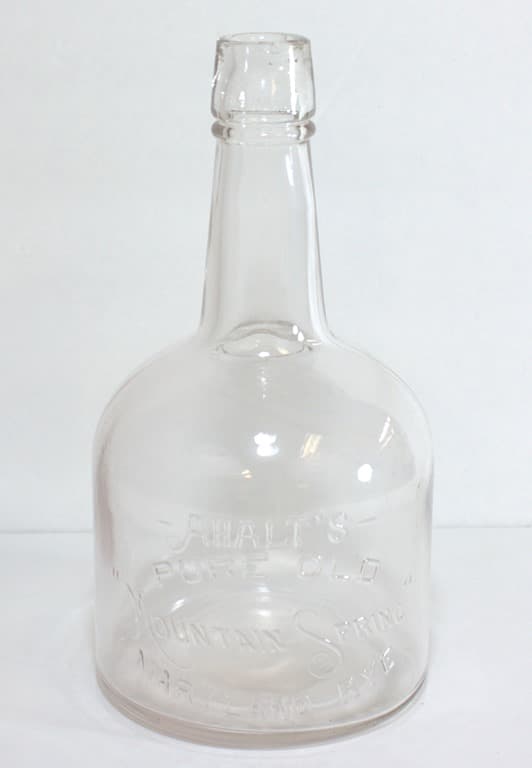 Ahalt Whiskey Bottle - Ahalt's Pure Old Mountain Spring Maryland Rye