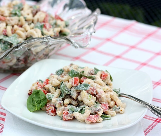 BLT Salad with Spinach - Lettuce replaces the spinach giving this salad a unique taste. virginiasweetpea.com