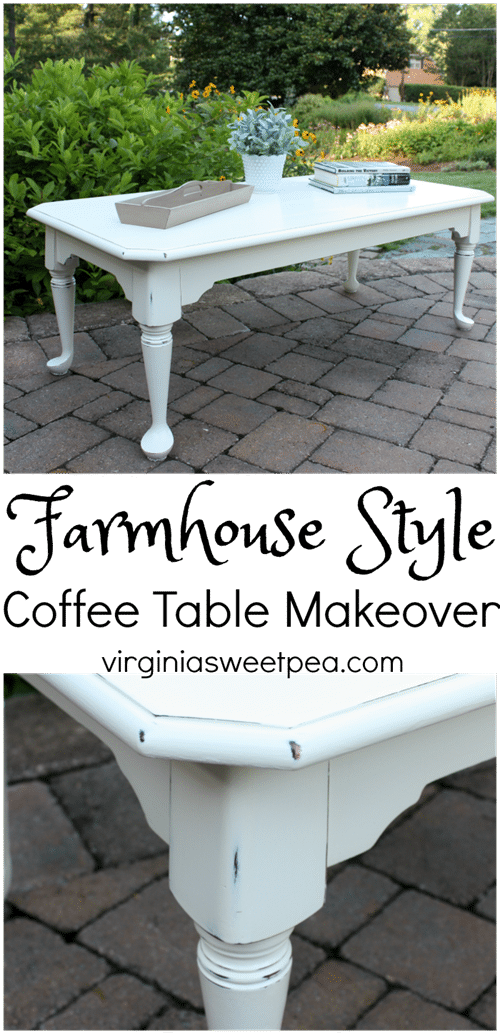 Farmhouse Style Coffee Table Makeover by virginiasweetpea.com