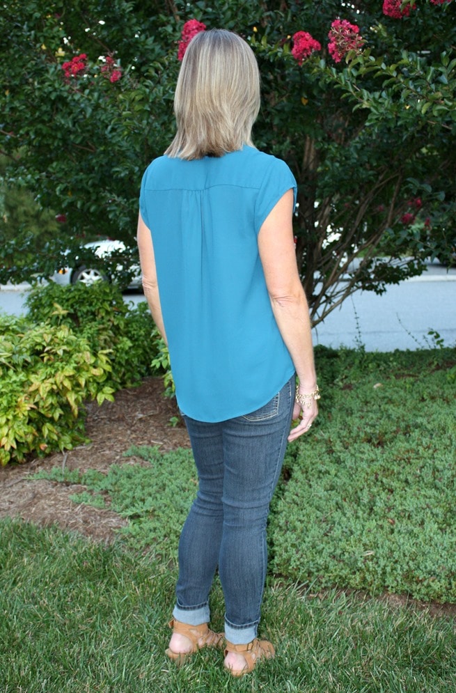 September 2016 Stitch Fix Review - Collective Concepts Basinger Shoulder Pleat Blouse - virginiasweetpea.com