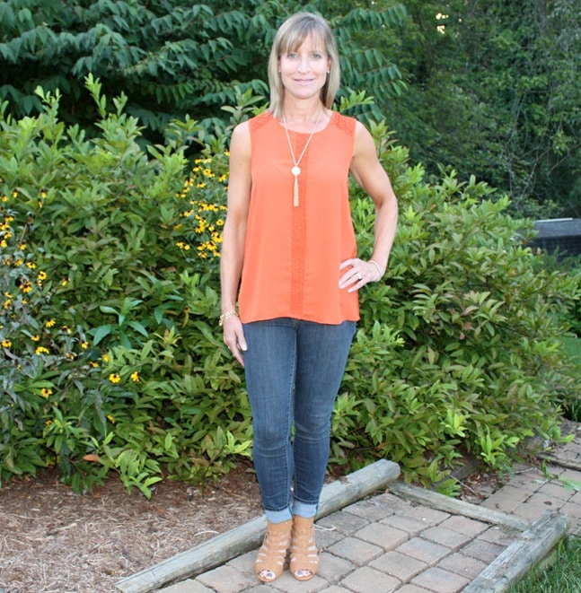 September 2016 Stitch Fix Review - Collective Concepts Taren Chrochet Panel Blouse - virginiasweetpea.com