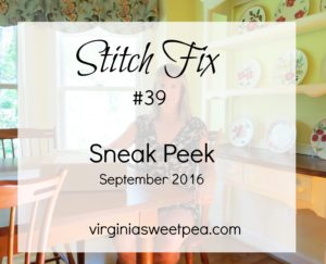 Stitch Fix #39 September 2016