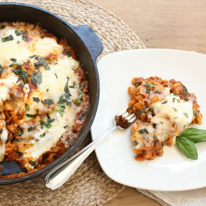 30 Minute Skillet Lasagna is a great dish to prepare on a busy weeknight.