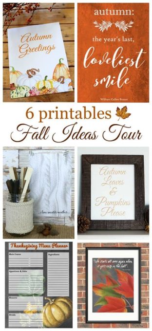 Fall Ideas Tour - 5 Fall Printables