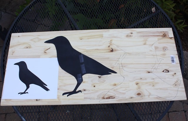 Supplies Needed to Make a Wooden Cut Out Crow
