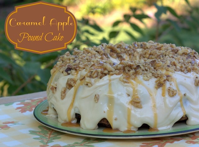 Caramel Apple Pound Cake by virginiasweetpea.com