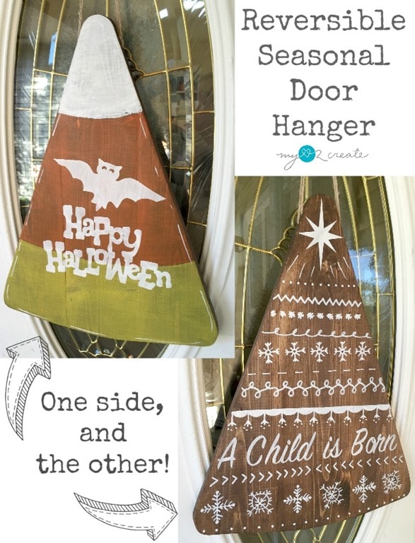 Reversible Seasonal Door Hanger, MyLove2Create