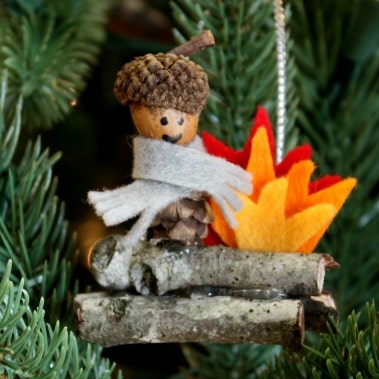 Woodland Elf Christmas Ornament