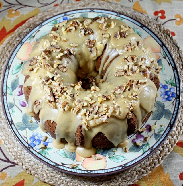 Apple Spice Bundt Cake with Caramel Frosting