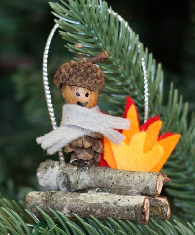 Woodland Elf Christmas Ornament - Get the full tutorial to make your own at virginiasweetpea.com.