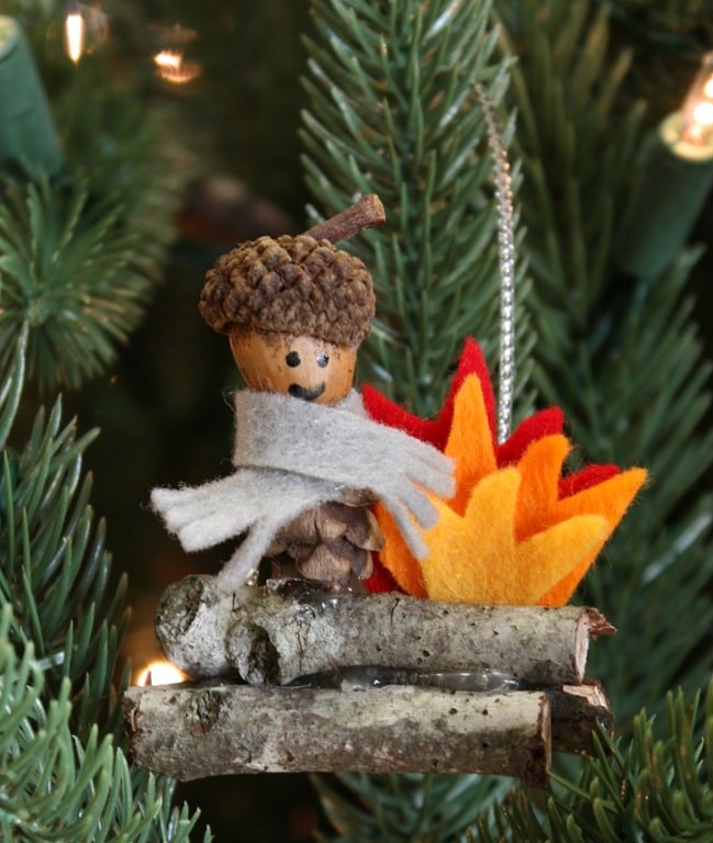 Woodland Elf Christmas Ornament - Get the full tutorial to make your own at virginiasweetpea.com.