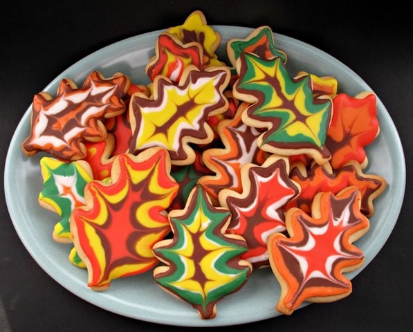 Decoratated Thanksgiving Sugar Cookies