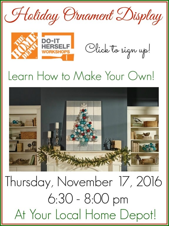 Holiday Ornament Display at Home Depot - Learn how to make your own!