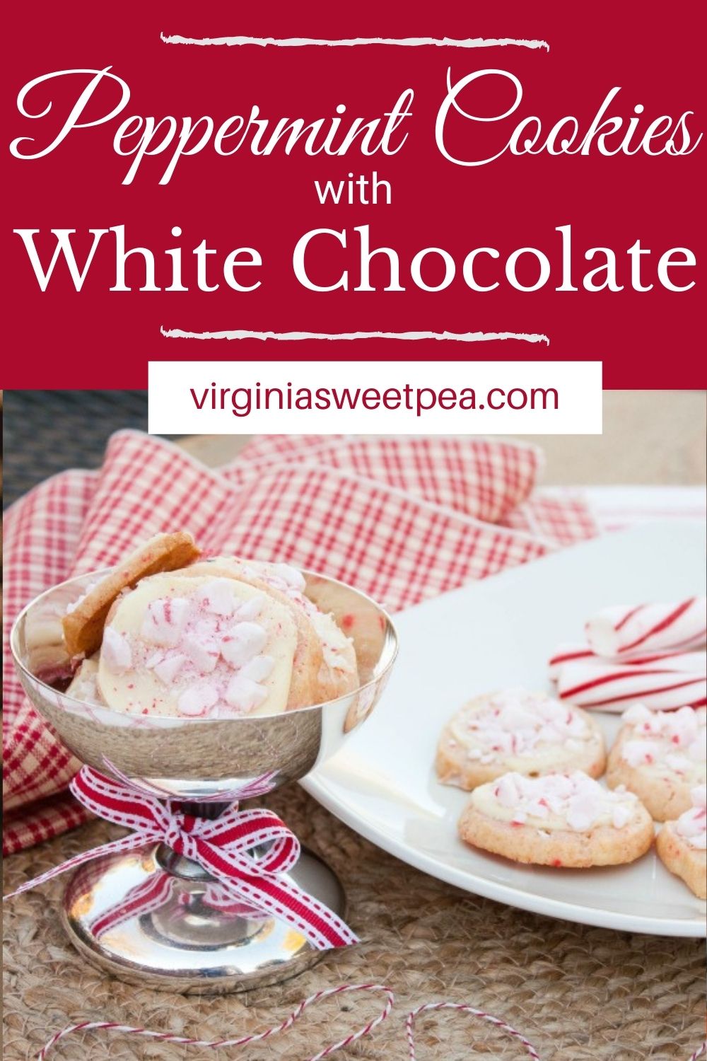 Peppermint Cookies with White Chocolate